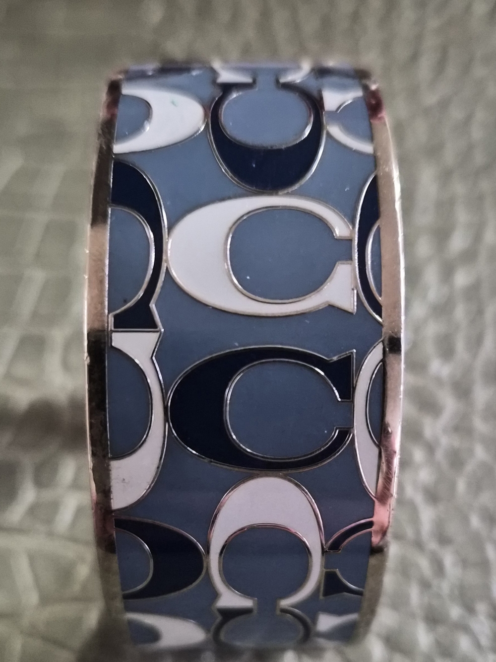 Coach Silver & Blue Bangle Bracelet - Picture 3 of 4